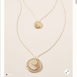 Anthropologie Layered Coin Pendant Necklace